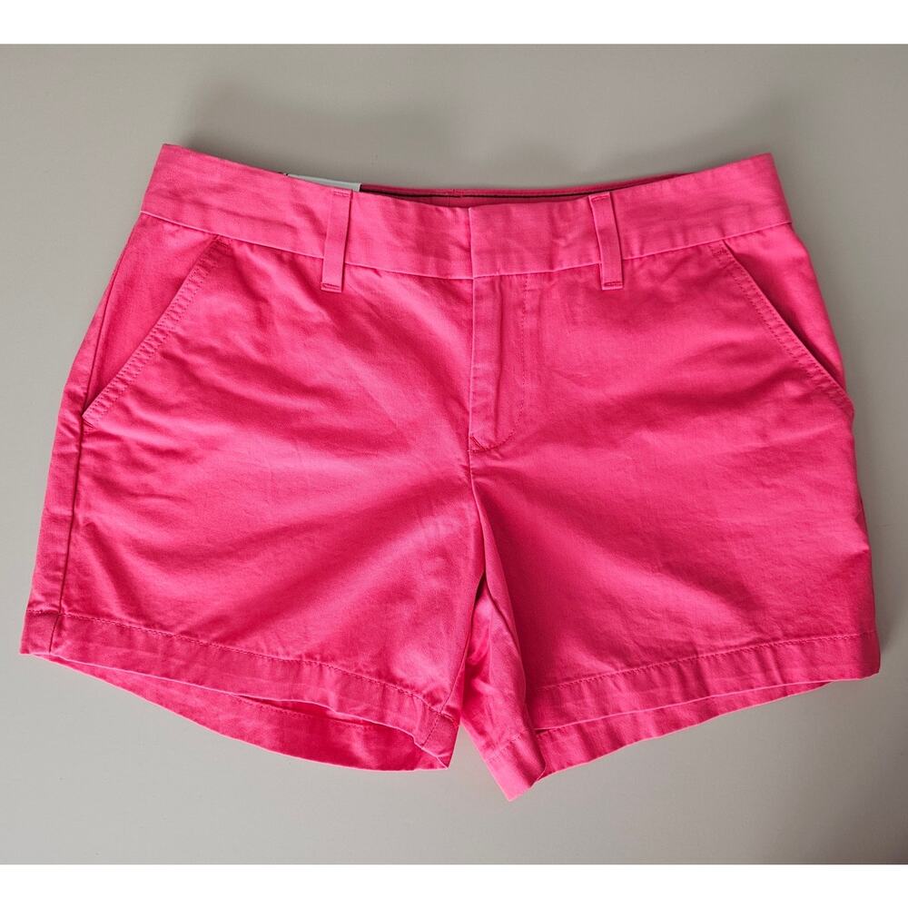 NWT Tommy Hilfiger Women's Pink 100% Cotton Chino Shorts 5" Inseam 4